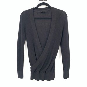 White House Black Market sparkly grayish black blouse size XS